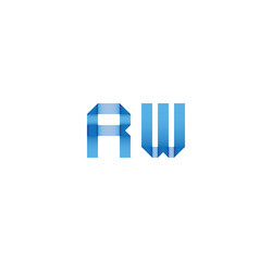 rw initial simple modern blue 