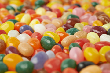 Surface covered with jelly beans