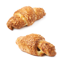 Cheese croissant isolated