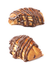 Roll bun pastry isolated