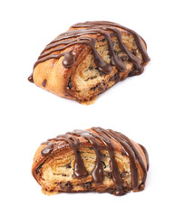 Roll bun pastry isolated