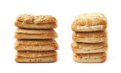 White bread buns composition