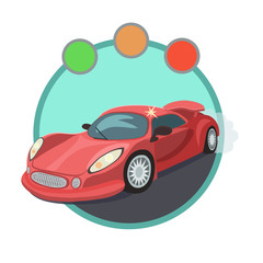 Red racing car/ Red light vehicle (car) new model with a fast acceleration with high velocity is the dream of every!