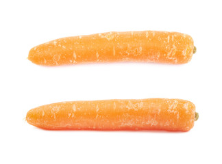 Single baby carrot isolated