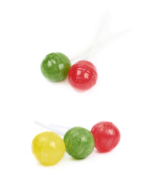 Lollipop candy composition isolated