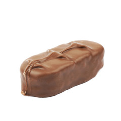 Coconut filled chocolate bar isolated