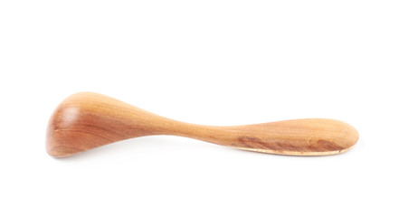 Wooden serving spoon isolated
