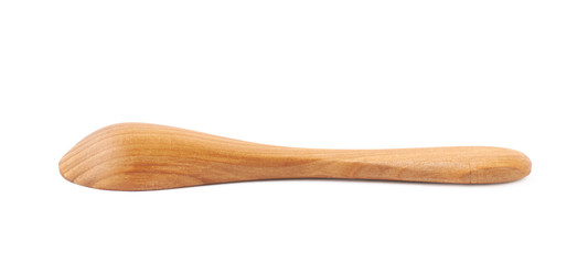 Wooden serving spoon isolated