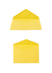 Yellow letter envelope isolated