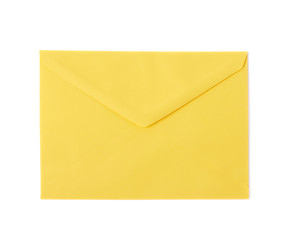 Yellow letter envelope isolated