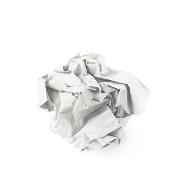 Crumbled Paper Ball Isolated