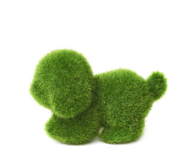 Puppy toy Easter decoration isolated