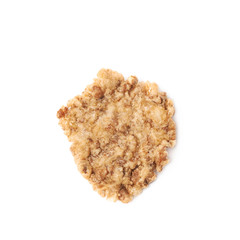 Single wholegrain cereal flake isolated