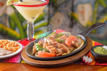 Traditional Mexican food chicken fajitas