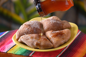Traditional Mexican food dessert sopapilla