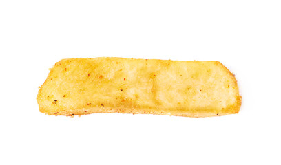French fried potato slice isolated