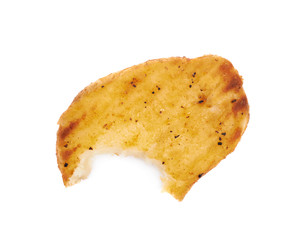 Baked potato slice composition, isolated