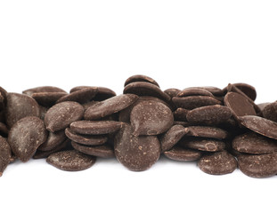 Chocolate chips isolated