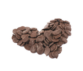 Chocolate chips isolated