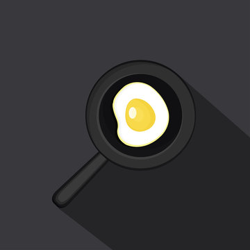 Fried Egg Simple Vector