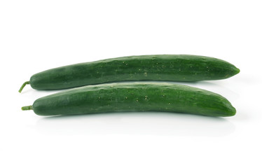 Japanese cucumber isolated on white