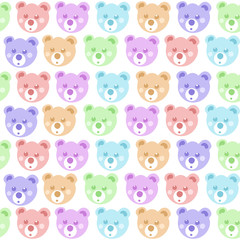 Teddy bear seamless pattern.