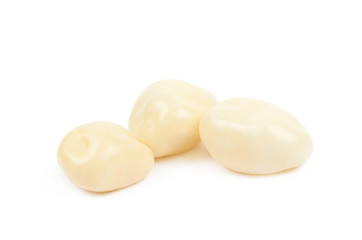 White chocolate candy ball isolated