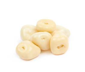 White chocolate candy ball isolated