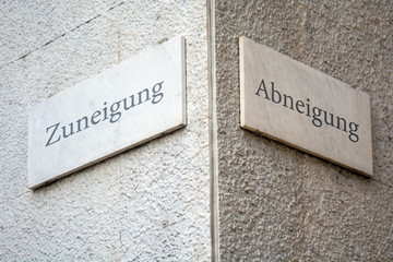 Schild 109 - Zuneigung