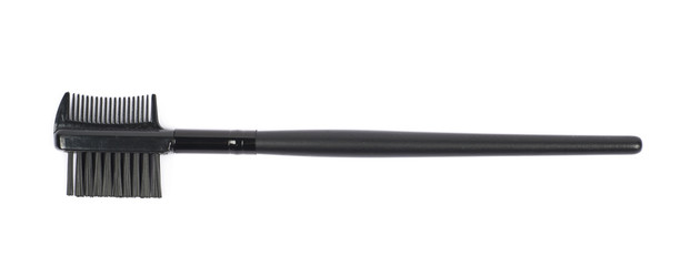Black eyebrow makeup brush isolated