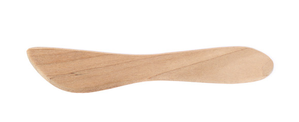 Wooden butter knife isolated