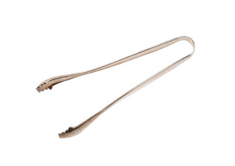 ice tongs on white background
