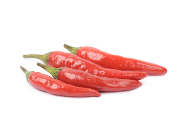 Red italian peppers isolated