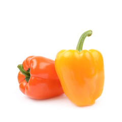Two peppers isolated