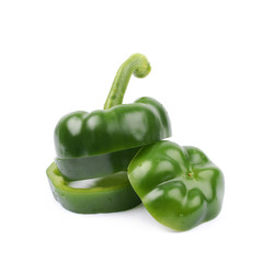 Pile of a bell pepper slices