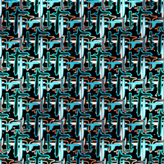 bright graffiti geometric seamless pattern grunge effect