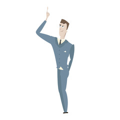 Cartoon young business man character vector illustration isolate