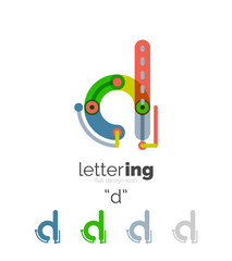 Linear business logo letter