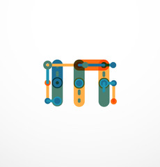 Abstract line design letter logo