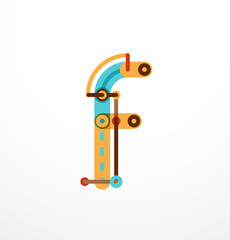 Abstract line design letter logo