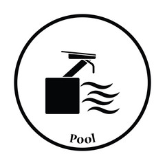 Diving stand icon