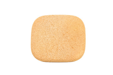 old and dirty face powder sponge.
