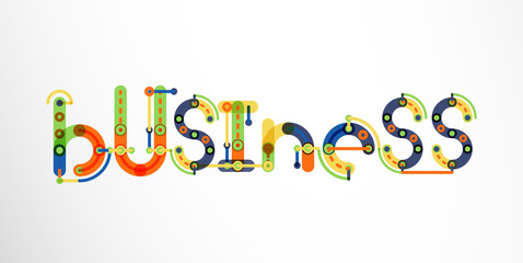 Business word lettering