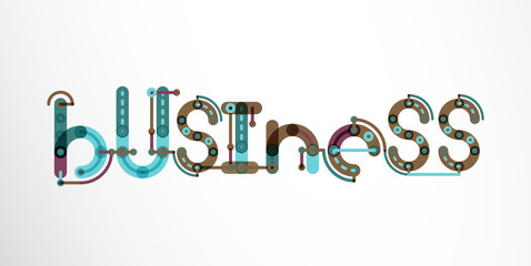 Business word lettering