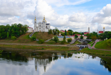 Obraz premium View of historic center of Vitebsk over Western Dvina, Belarus