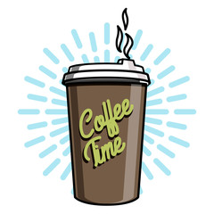 Color vintage coffee emblem