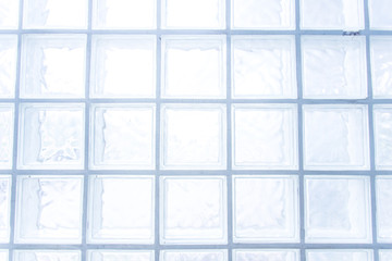 glass block wall cool tone