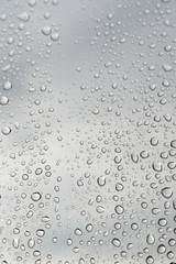 Drops of rain on the window