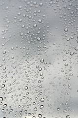 Drops of rain on the window