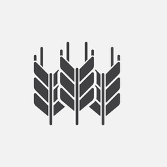 Wheat icon vector, solid logo illustration, pictogram isolated on white